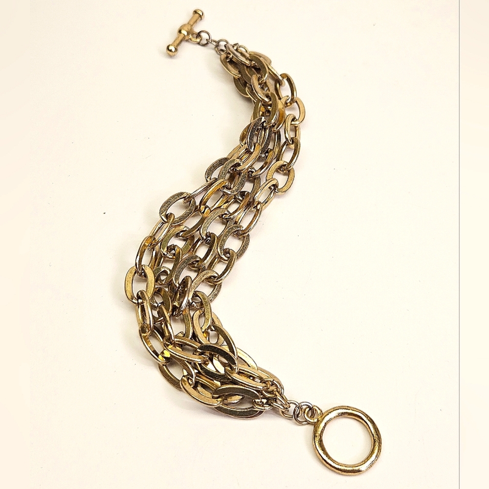 Gold Multistrand Chain Bracelet